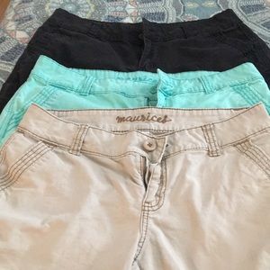 Maurices 3 pairs chino shorts